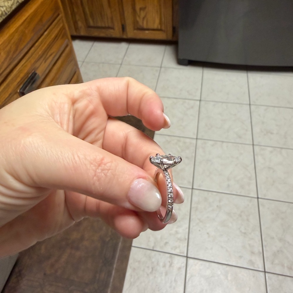 Stunning Silver Crystal Ring for Women